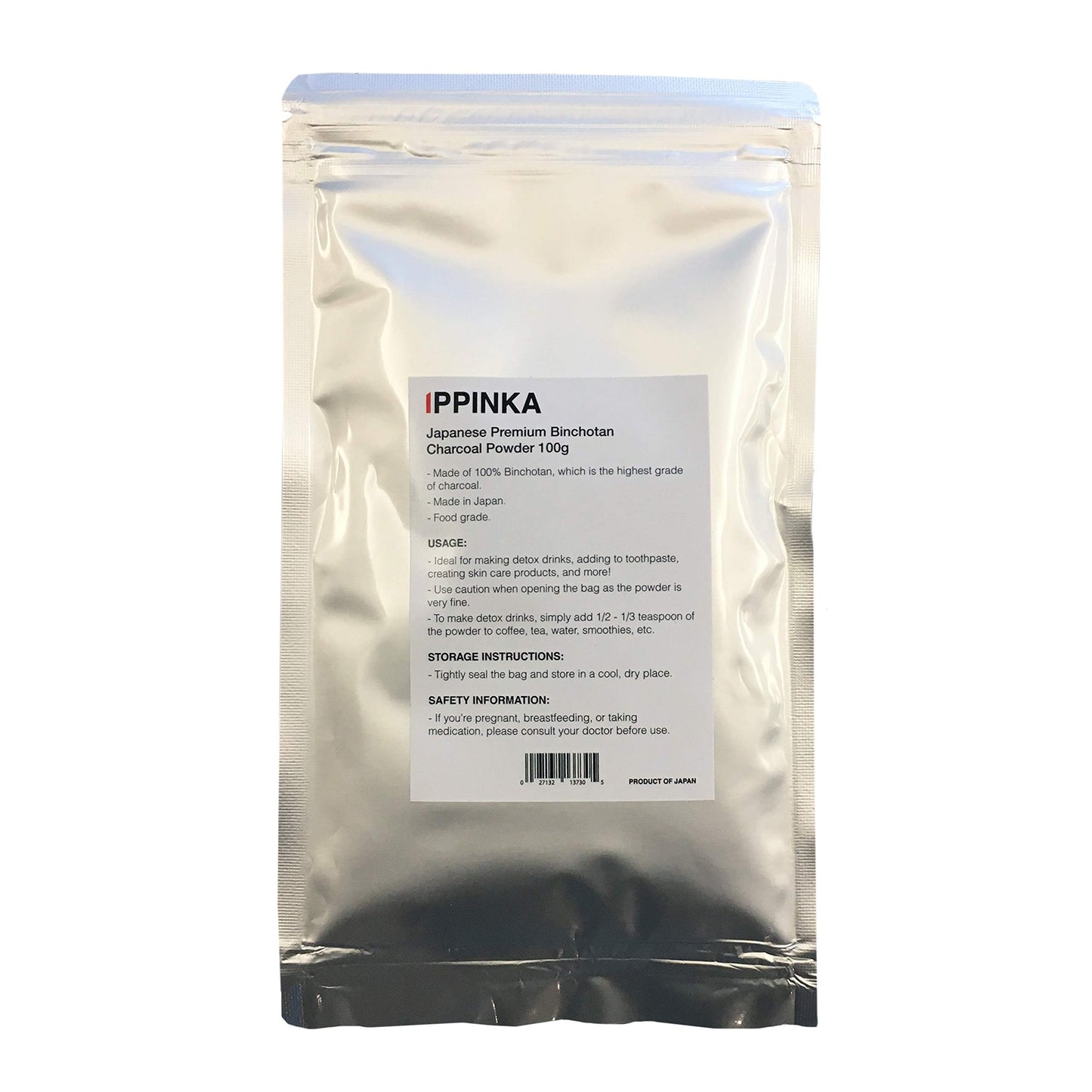 IPPINKA Japanese Premium Binchotan Charcoal Powder 100