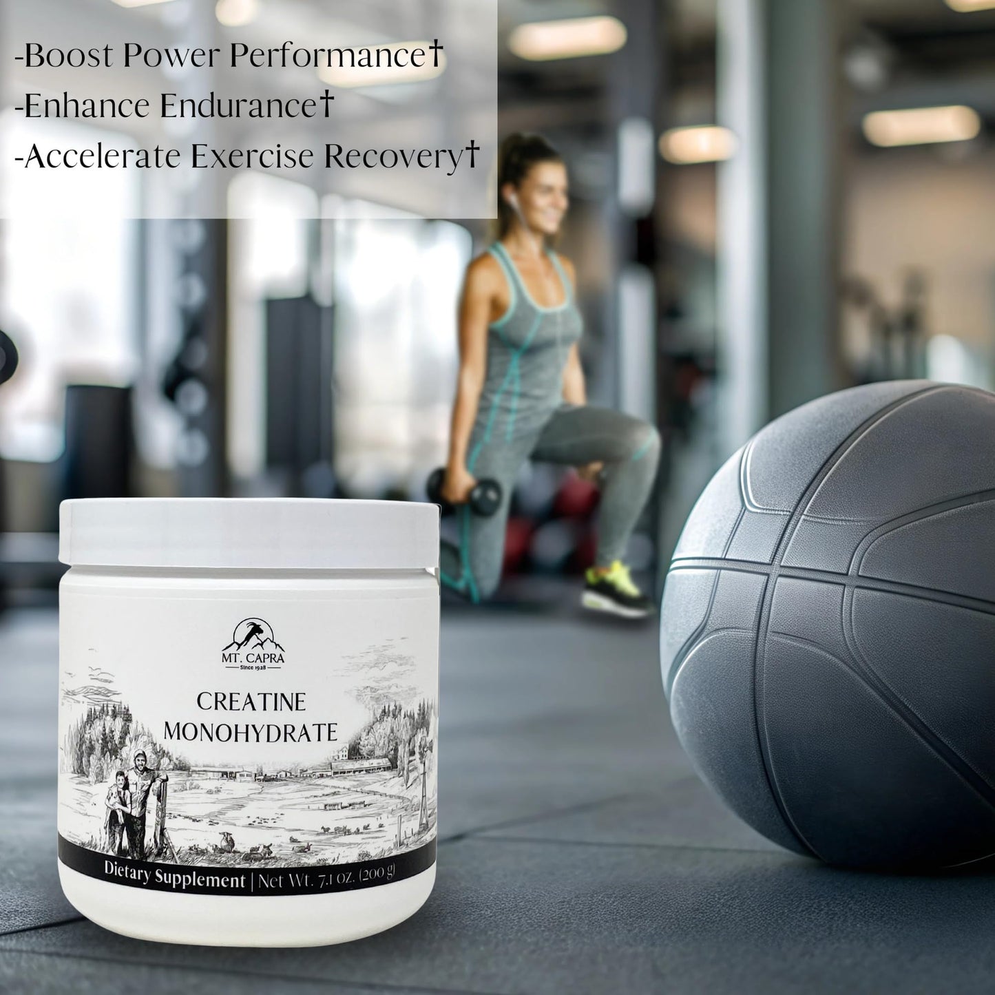 Mt. Capra Creatine Monohydrate Powder 7.1 oz