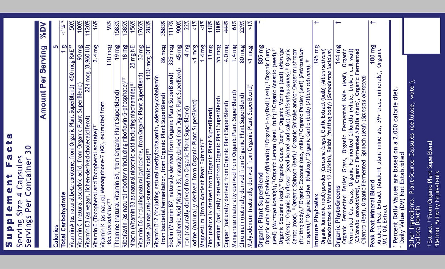 Quantum Nutrition Plant Multi-Vitamin Capsule 120