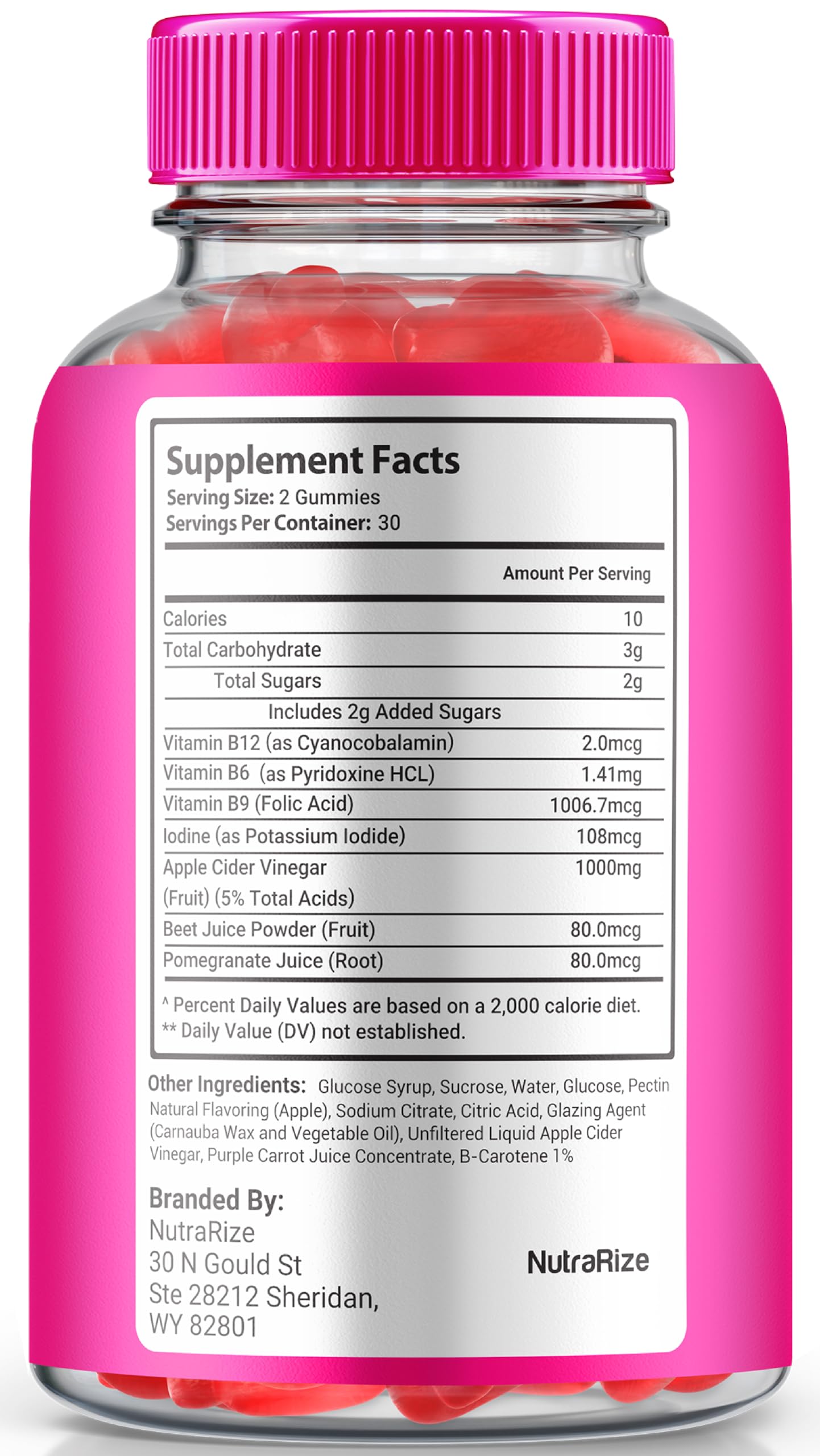 NutraRize Keto Lite Trim ACV Gummies 120 Gummies
