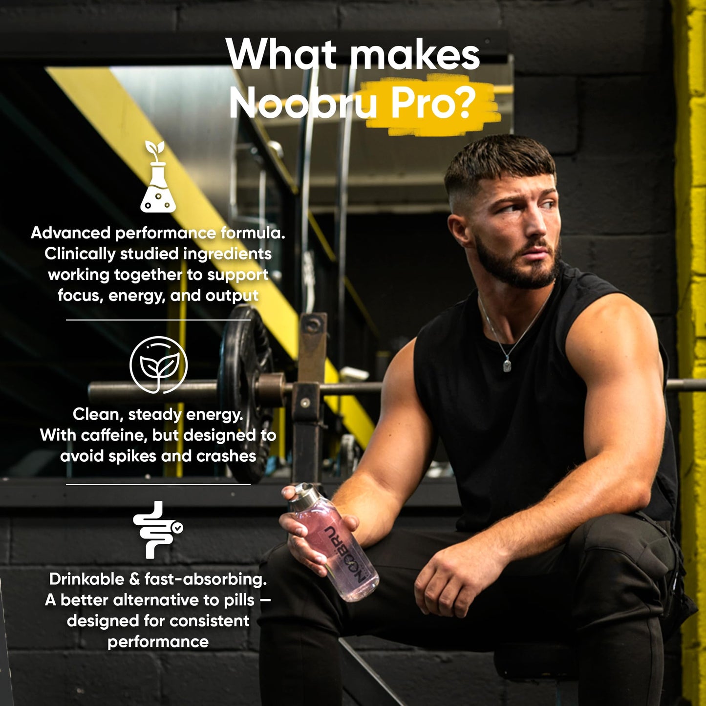 Noobru Pro Brain & Nootropic Supplement Powder, 20 Servings