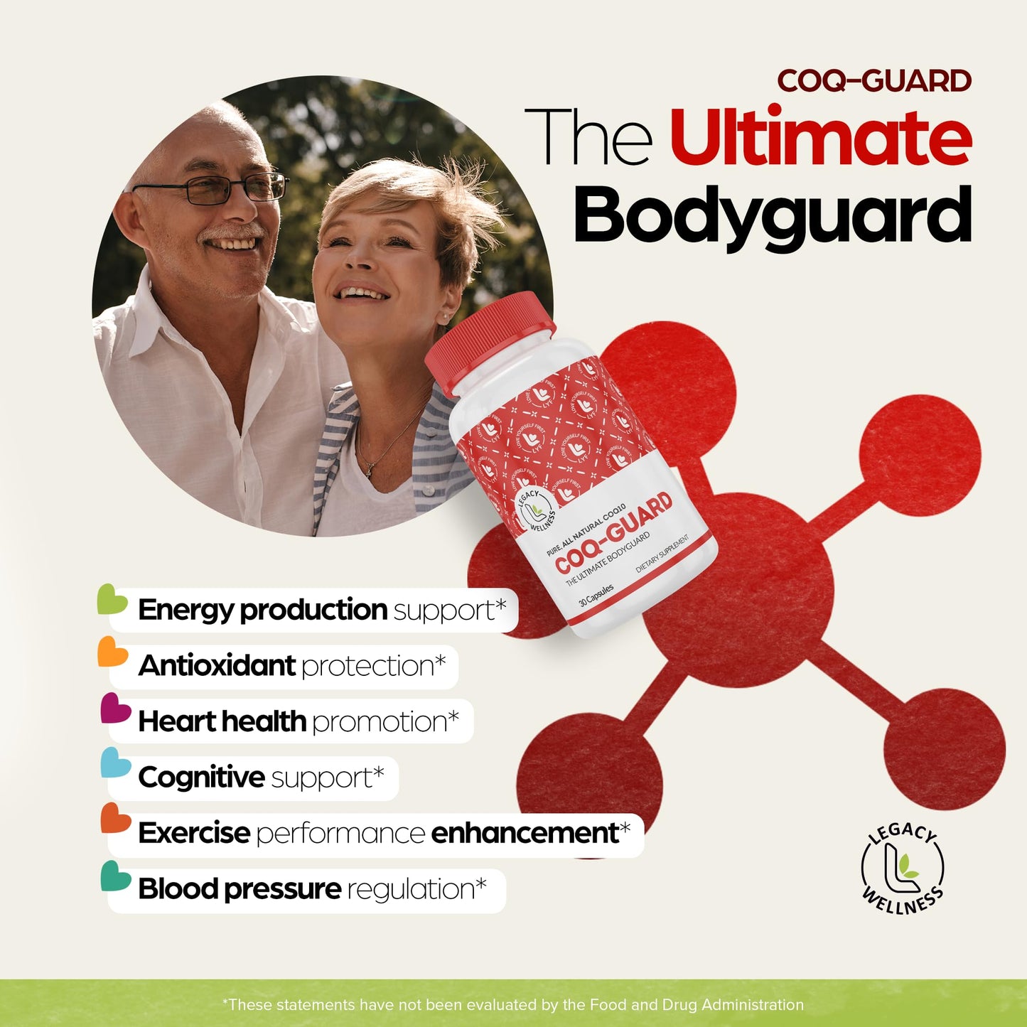 LegacyNutra CoQ-GUARD CoQ10 200mg Capsules 30