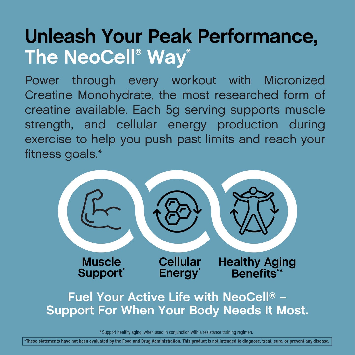 NeoCell Creatine Monohydrate Powder 17.6 oz