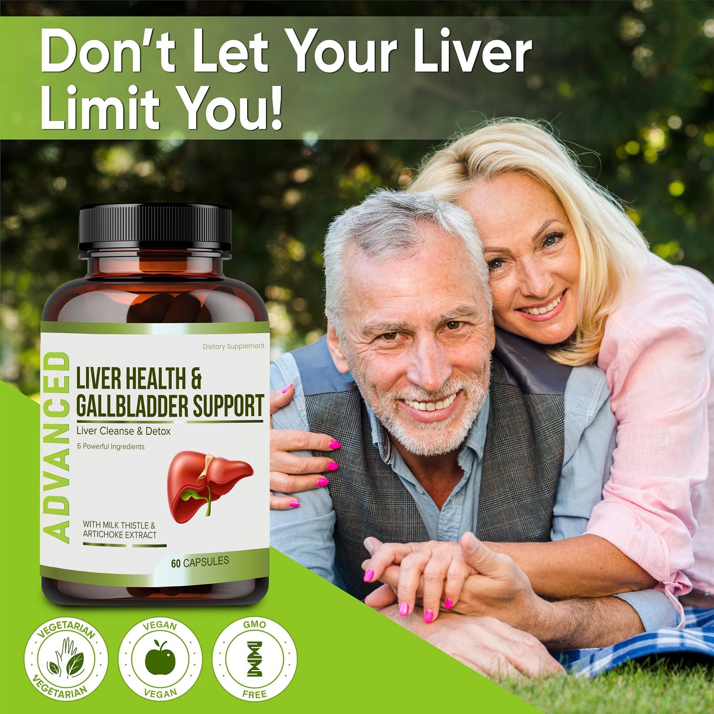 NutraPro Liver Health Formula & Gallbladder Support Capsules, 60 Capsules