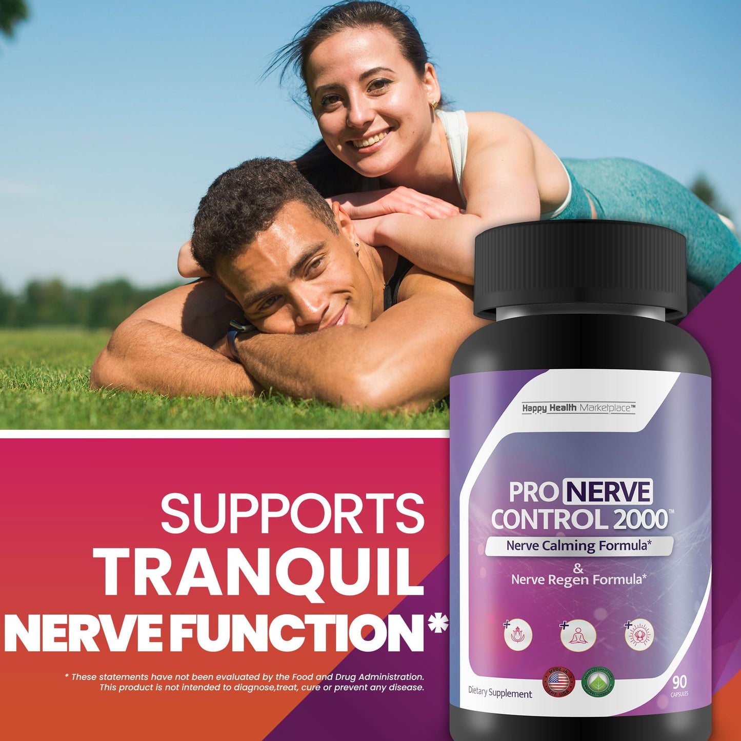 Happy Health Marketplace Pro Nerve Control 2000 Nerve Support Capsule 1 Count