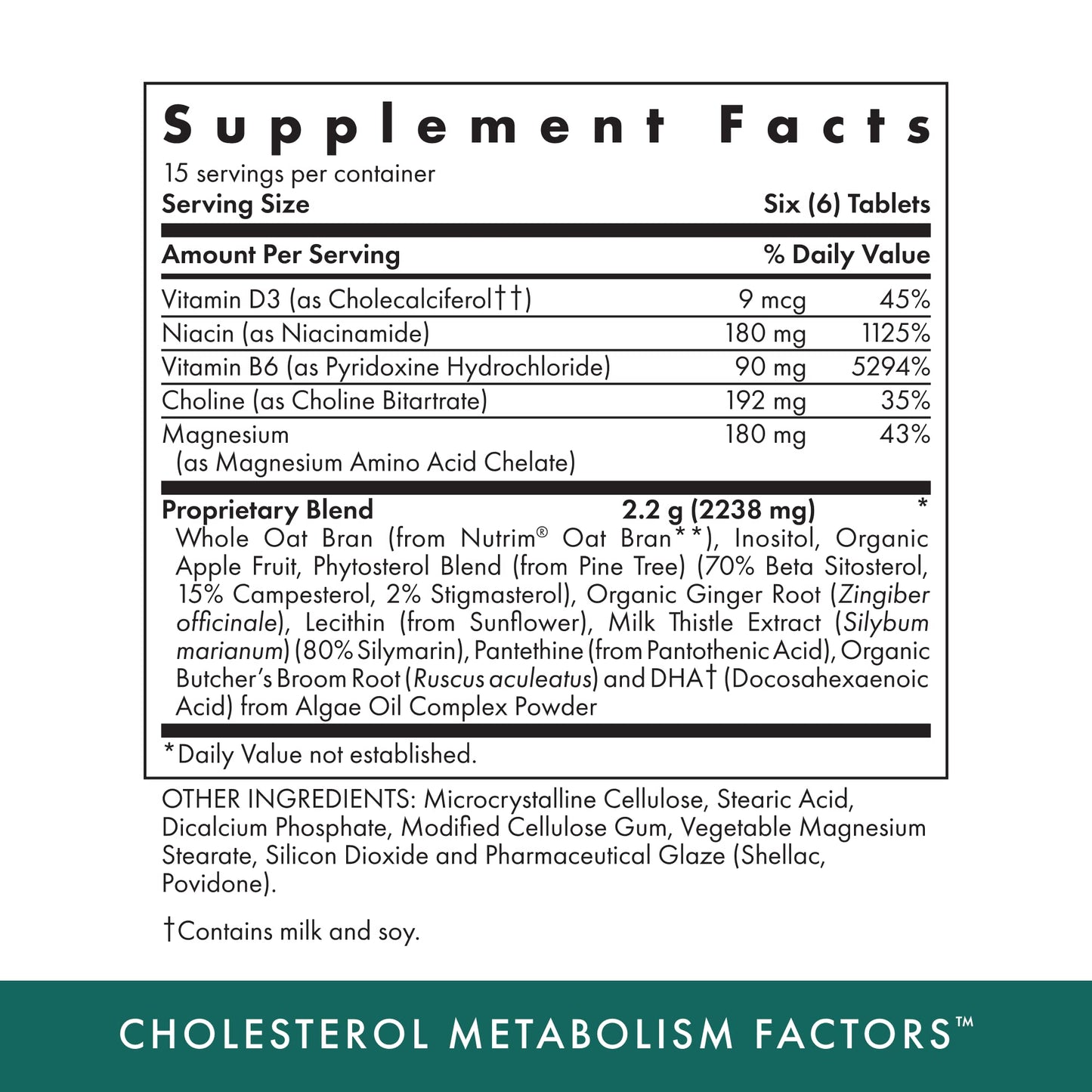 MICHAEL'S Health Naturopathic Programs Cholesterol Metabolism Factors, 90 Tablets