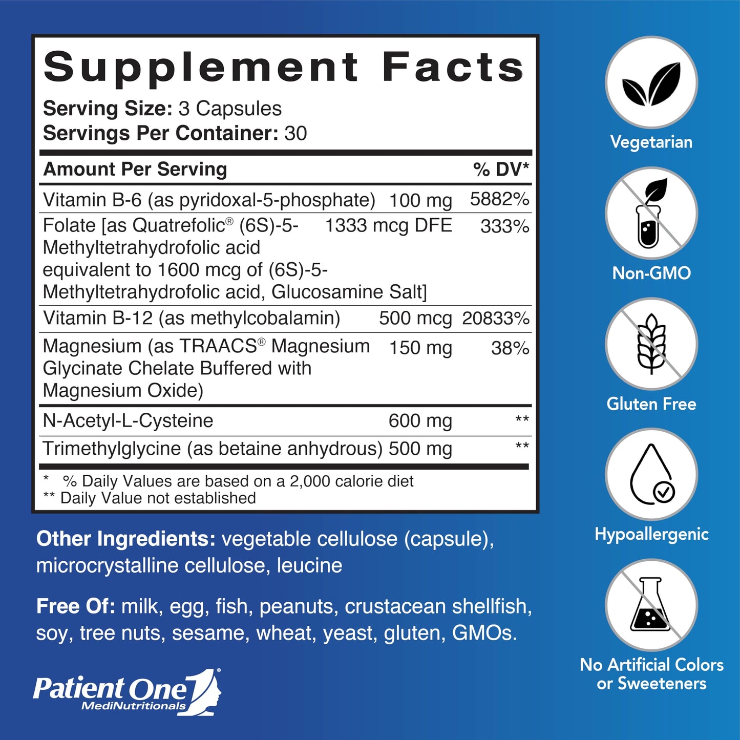Patient One Homocysteine Cardioplex 90 Capsules