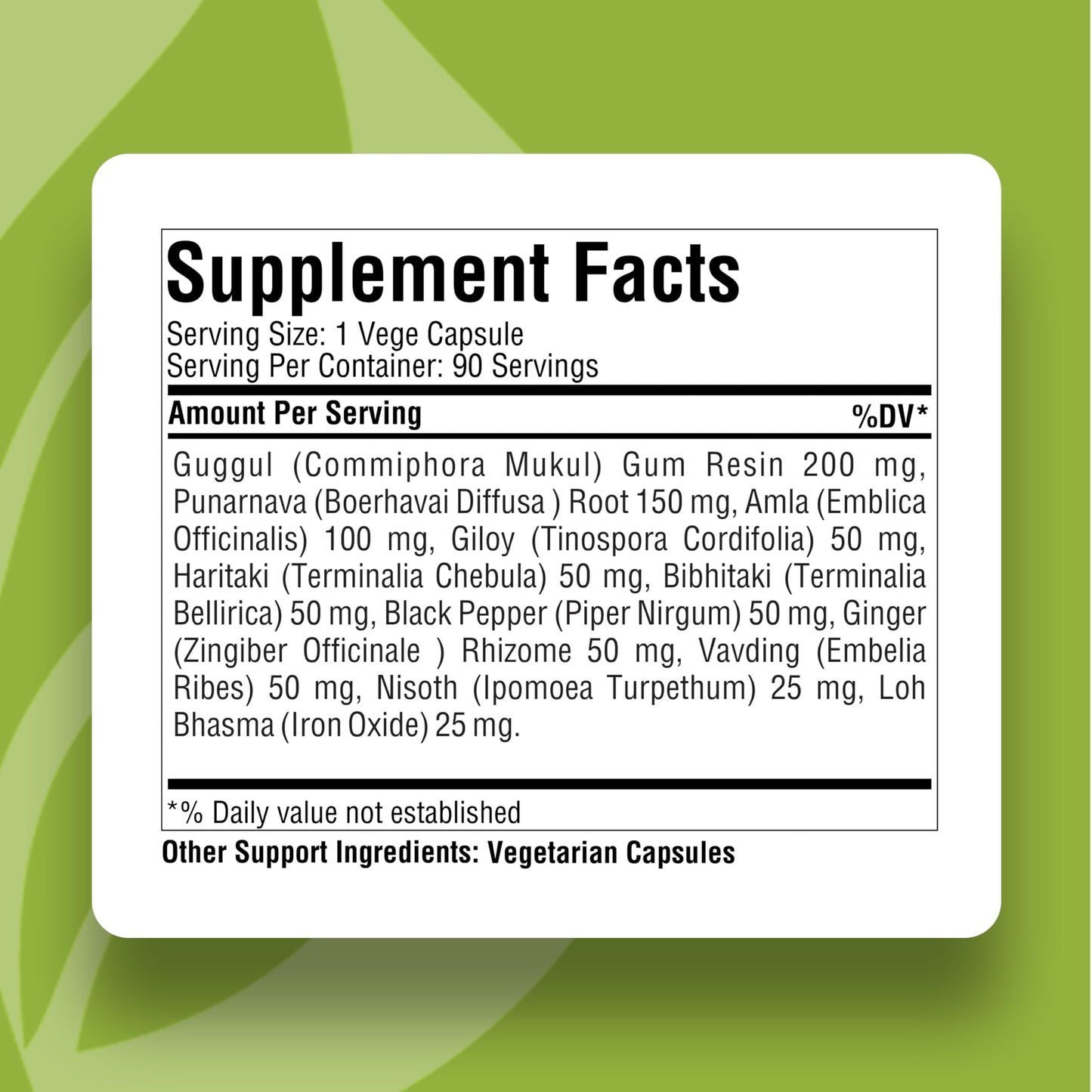 Herbsforever Punarnavadi Guggulu Capsules 90 Count
