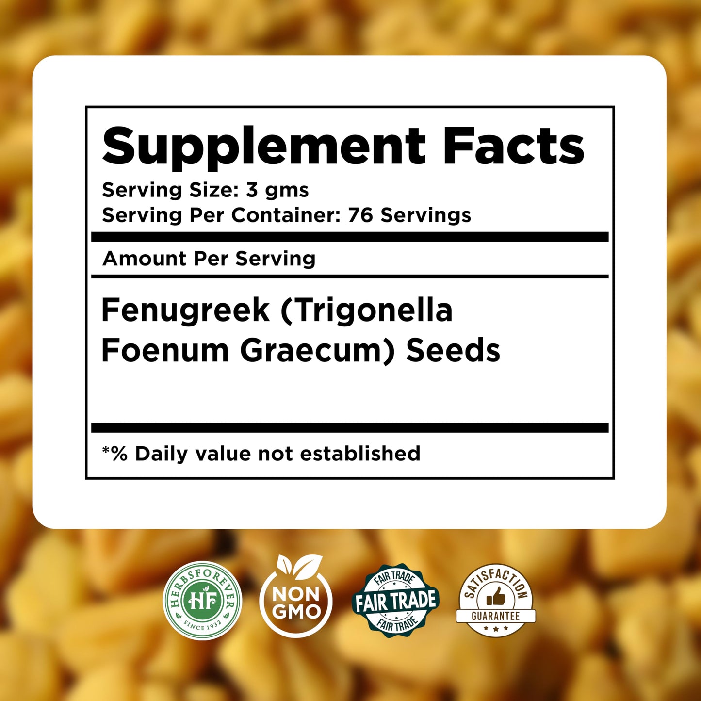 Herbsforever Fenugreek Powder 8.113 oz