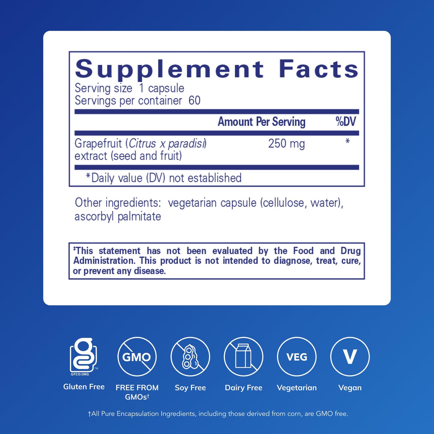 Pure Encapsulations Grapefruit Seed Extract, 60 Capsules