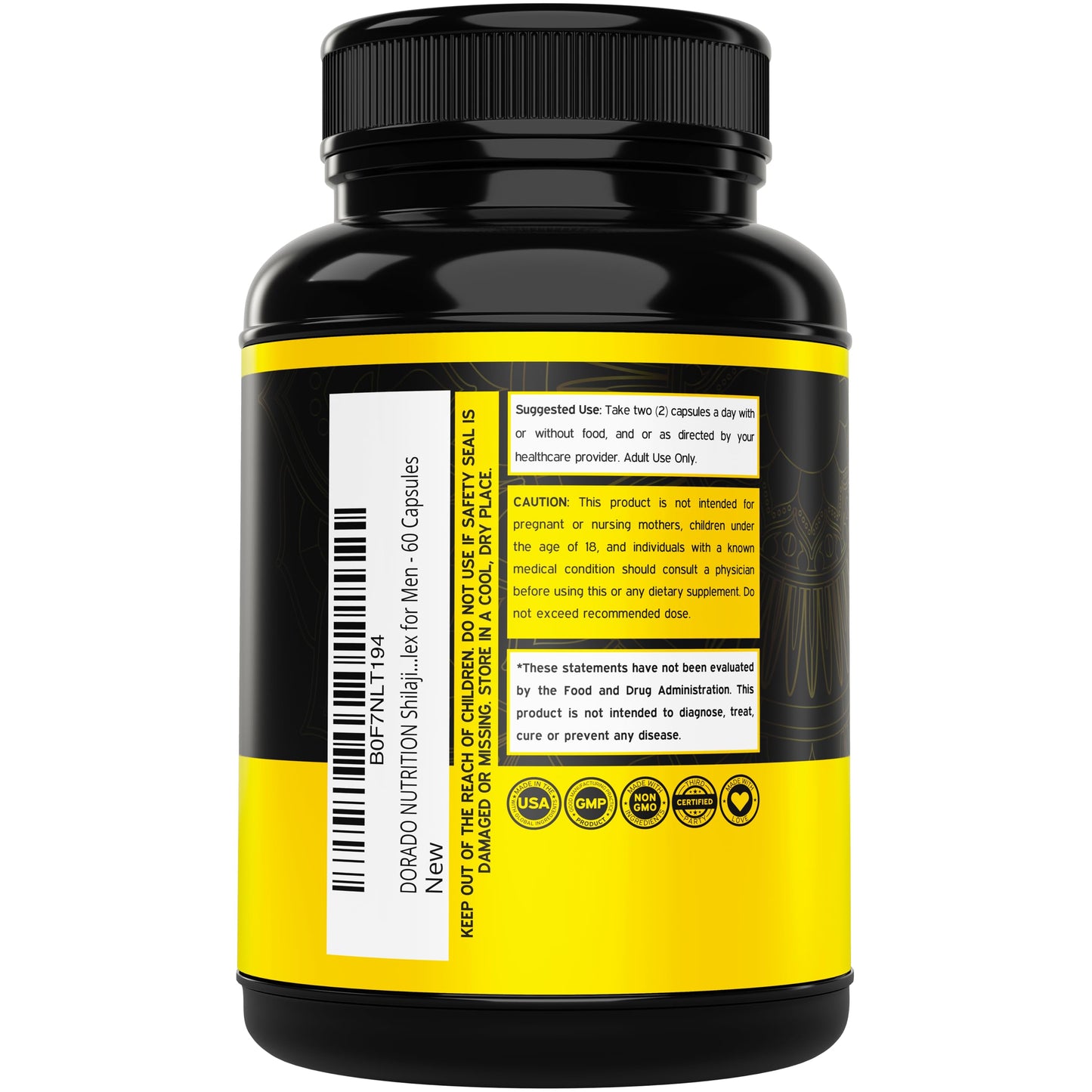 DORADO NUTRITION Shilajit Supplement for Men & Women Capsule 60 Count