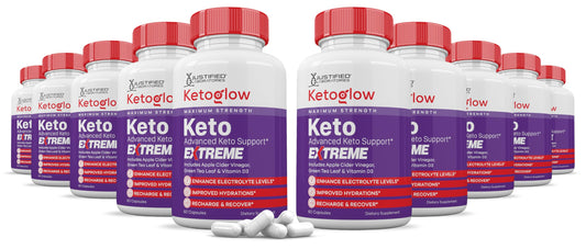 Justified Laboratories Keto Glow Keto ACV Extreme Pills 1675MG Keto Support Blend Capsules, 180 Count