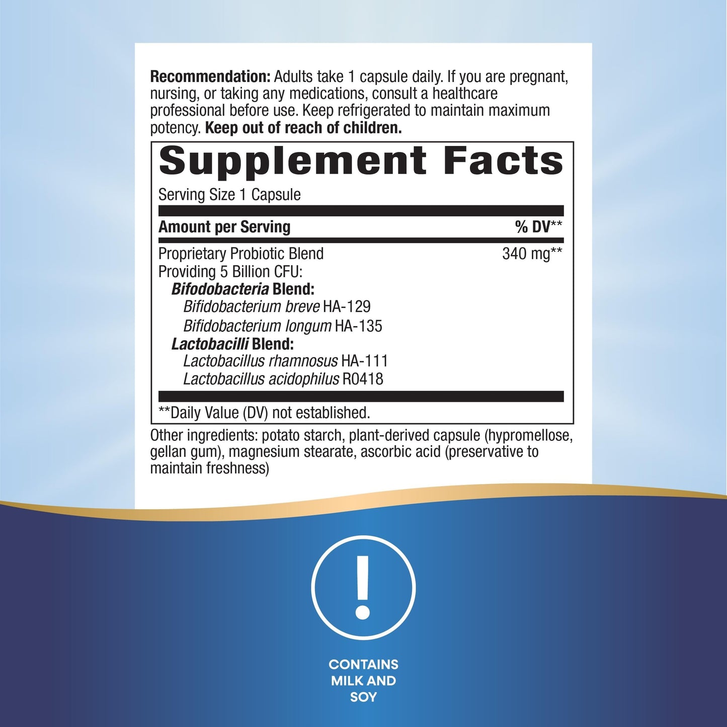 Nature's Way Primadophilus Bifidus 5 Billion Capsules 180 Count