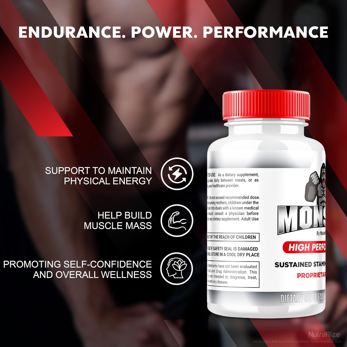 NutraRize Monster XL Capsules 300 Capsules