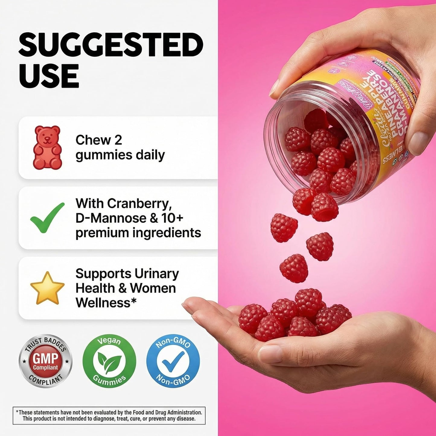 Clean Nutraceuticals Wet Works Women's Vaginal Probiotic Gummies 60 Count