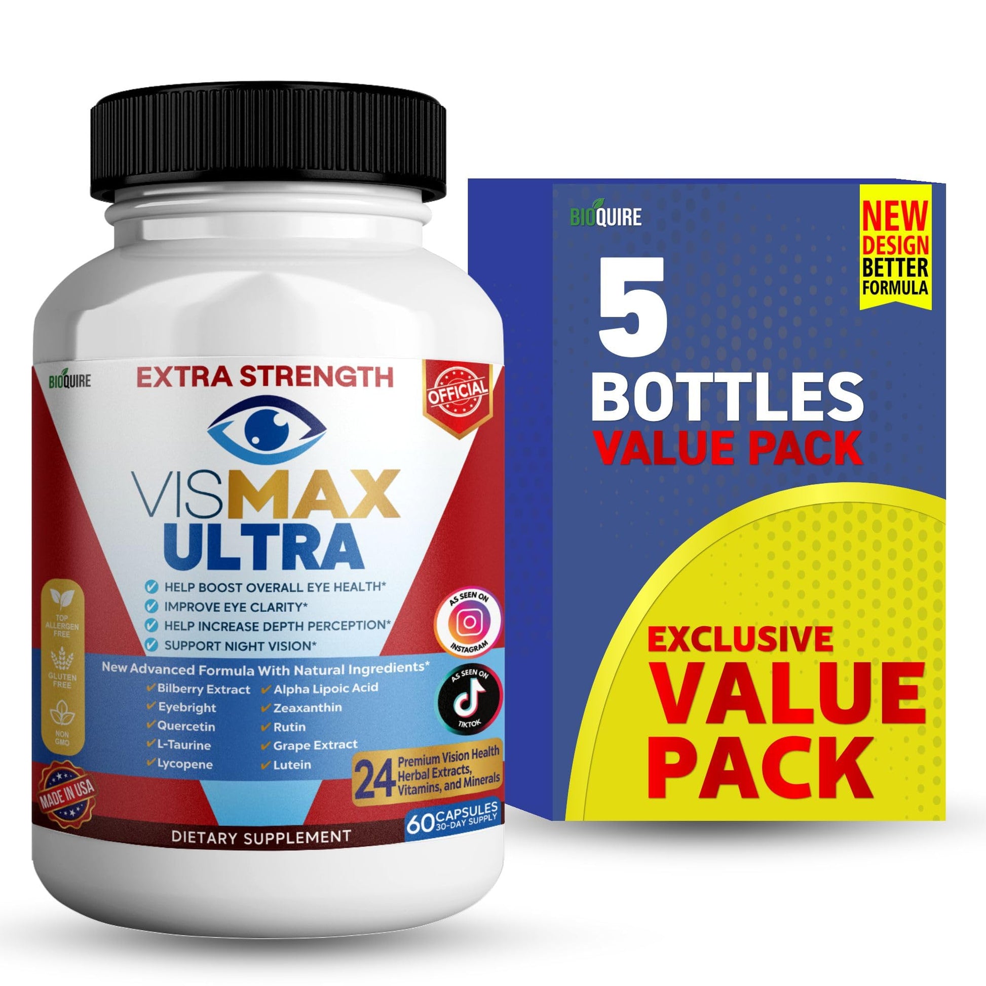 BIOQUIRE Vismax Ultra Vision Support Supplement Capsule 60 Capsules
