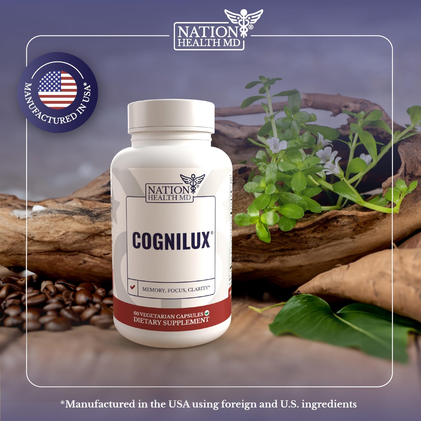 NATION HEALTH MD Cognilux Capsule 60 Count