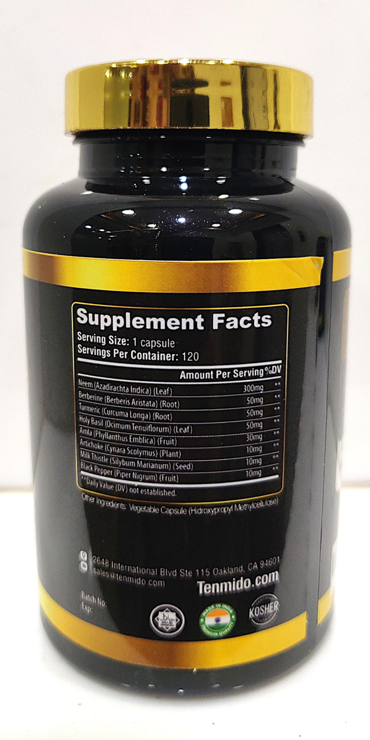 Tenmido Neem Leaf Supplement 8in1 Formula 120 Capsules