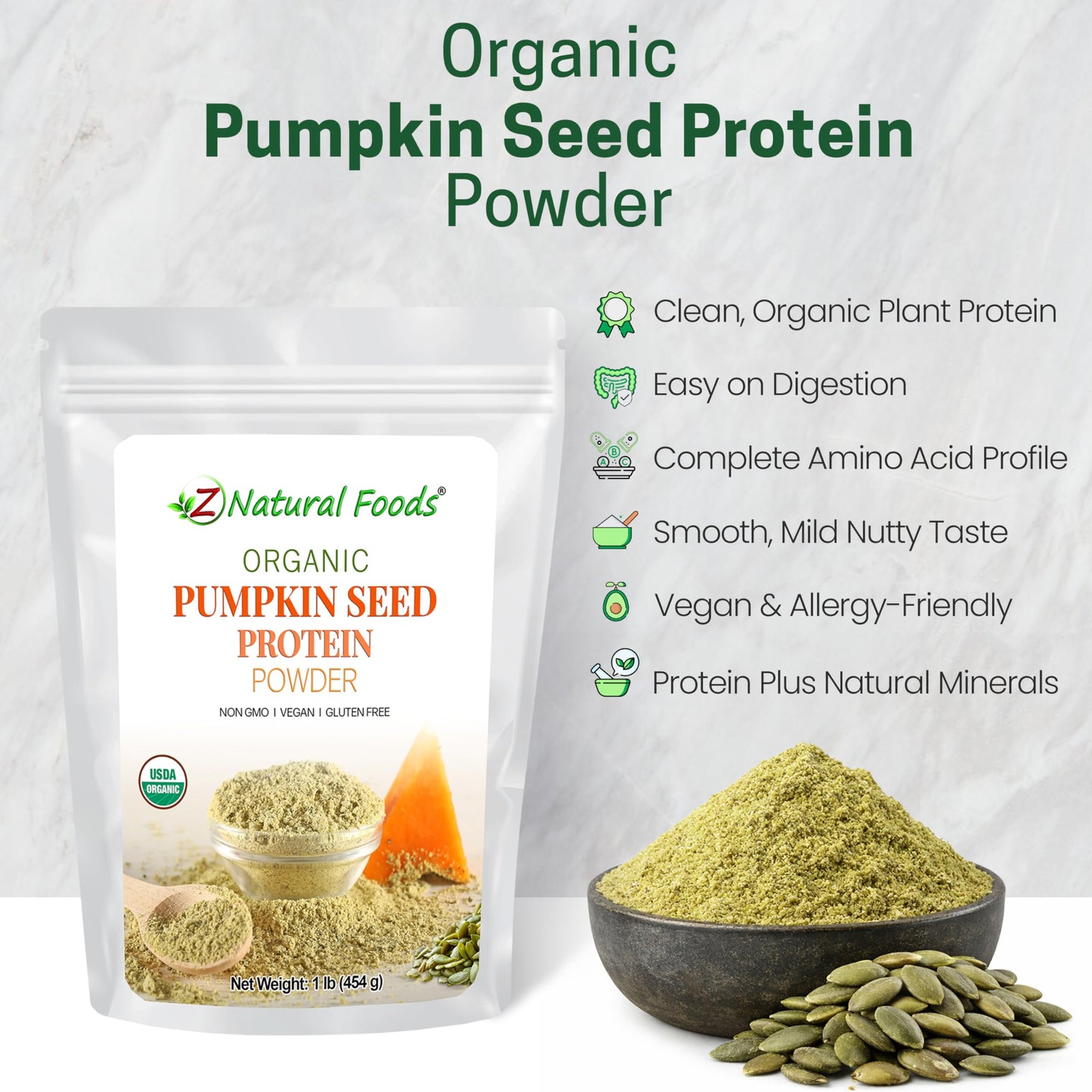 Z Natural Foods Organic Pumpkin Seed Protein Powder 16