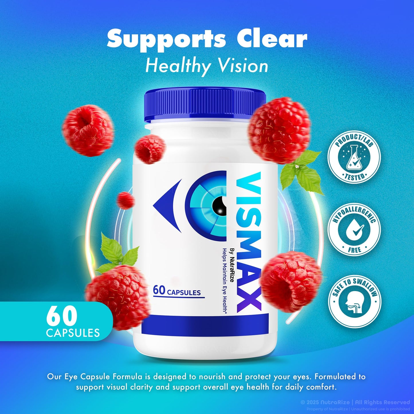 NutraRize VisMax Eye Vitamins 120 Capsules