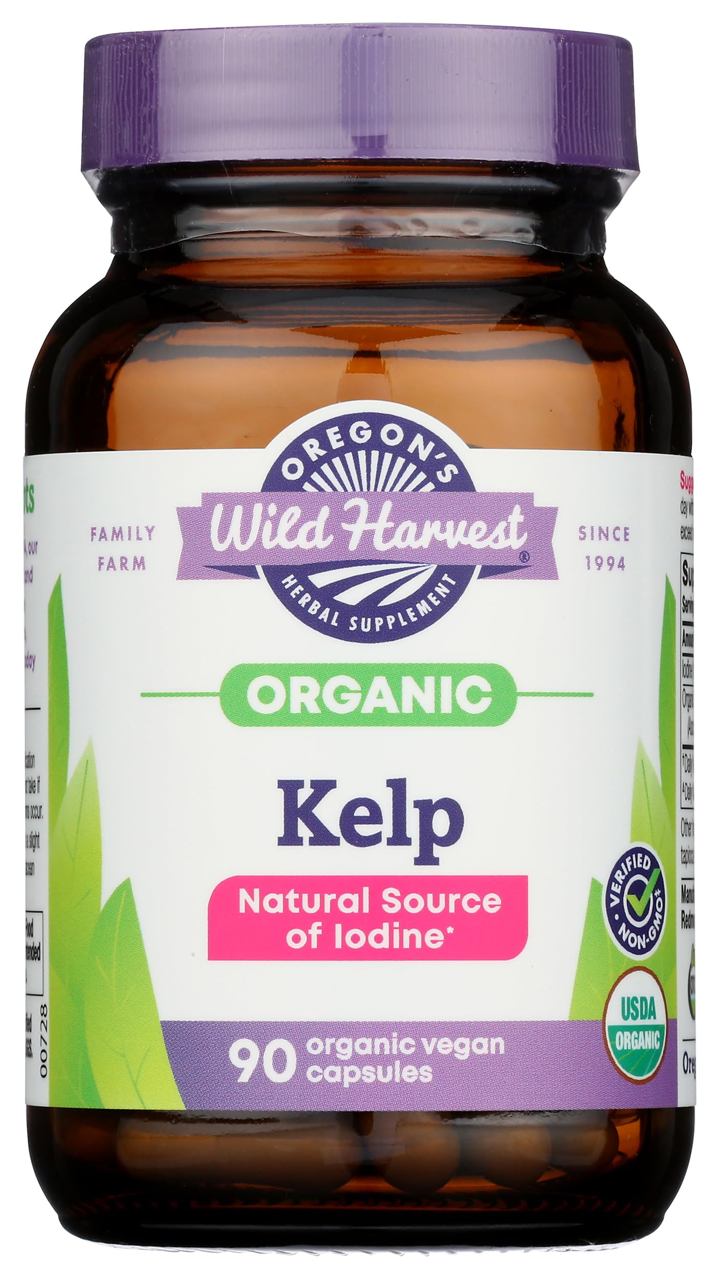 Oregon's Wild Harvest Organic Kelp Capsules, 90 Count