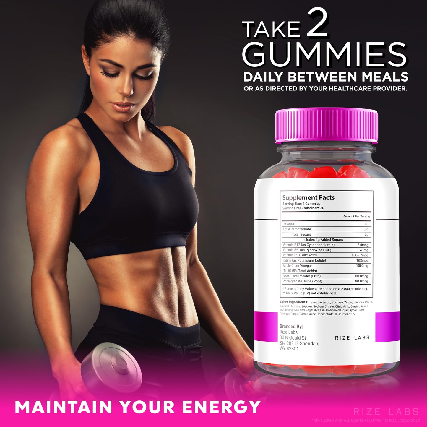 Rize Labs Xtreme Fit Keto ACV Gummies 180 Count