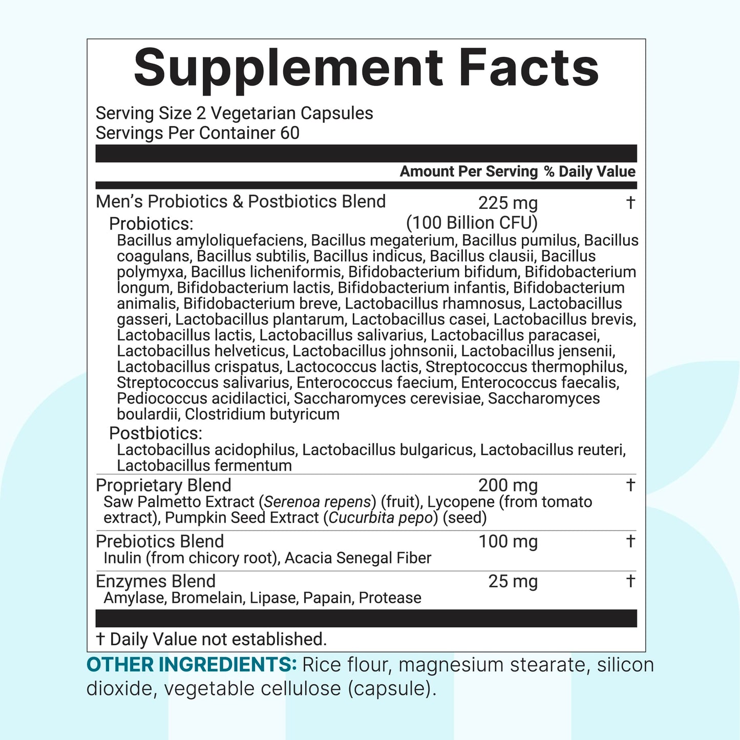 Micro Ingredients Probiotics for Men 100 Billion CFU, 40 Strains, 120 Capsules
