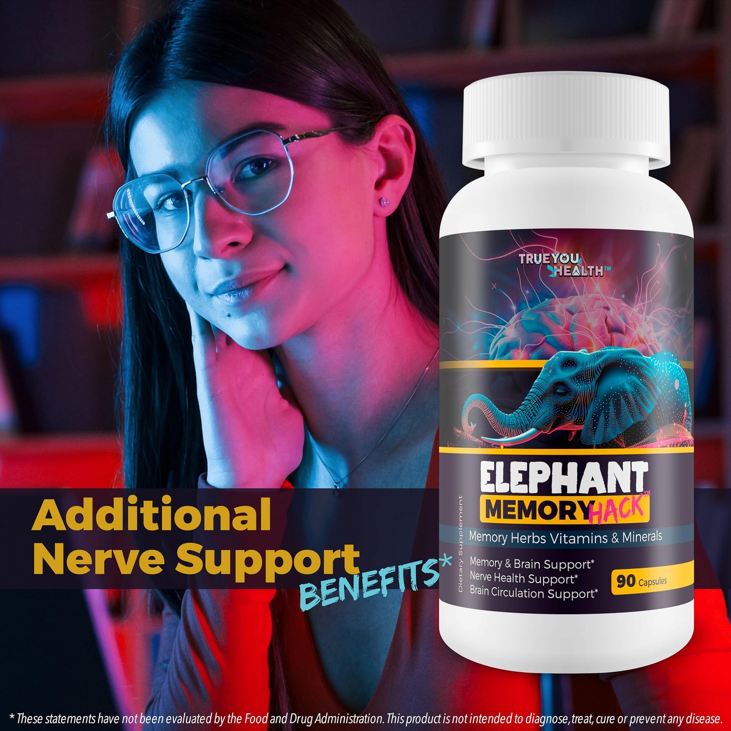 True You Health Elephant Memory Hack Capsule 90 Count