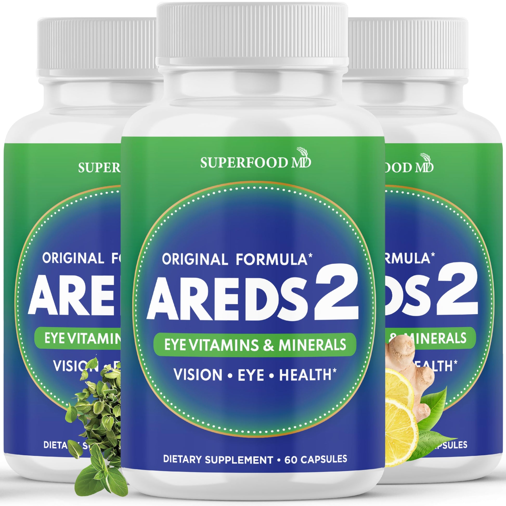Superfood MD AREDS 2 Eye Vitamin & Mineral Supplement Capsules, 180 Count