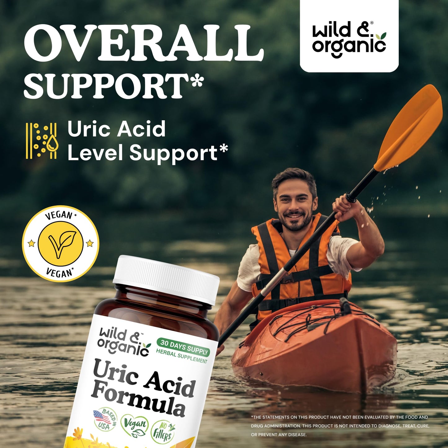 Wild & Organic Uric Acid Formula Capsules, 60 Count