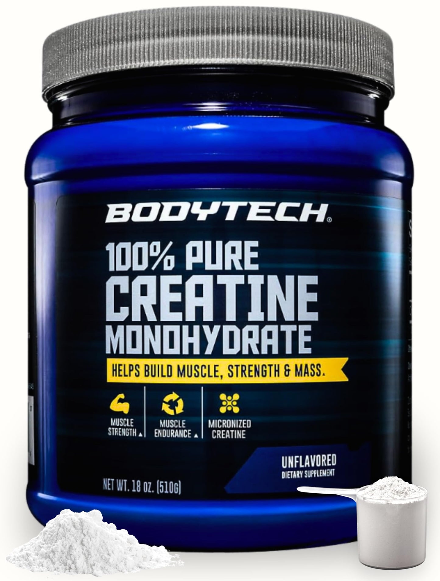 BodyTech Creatine Monohydrate Powder 18 oz, 102 Servings