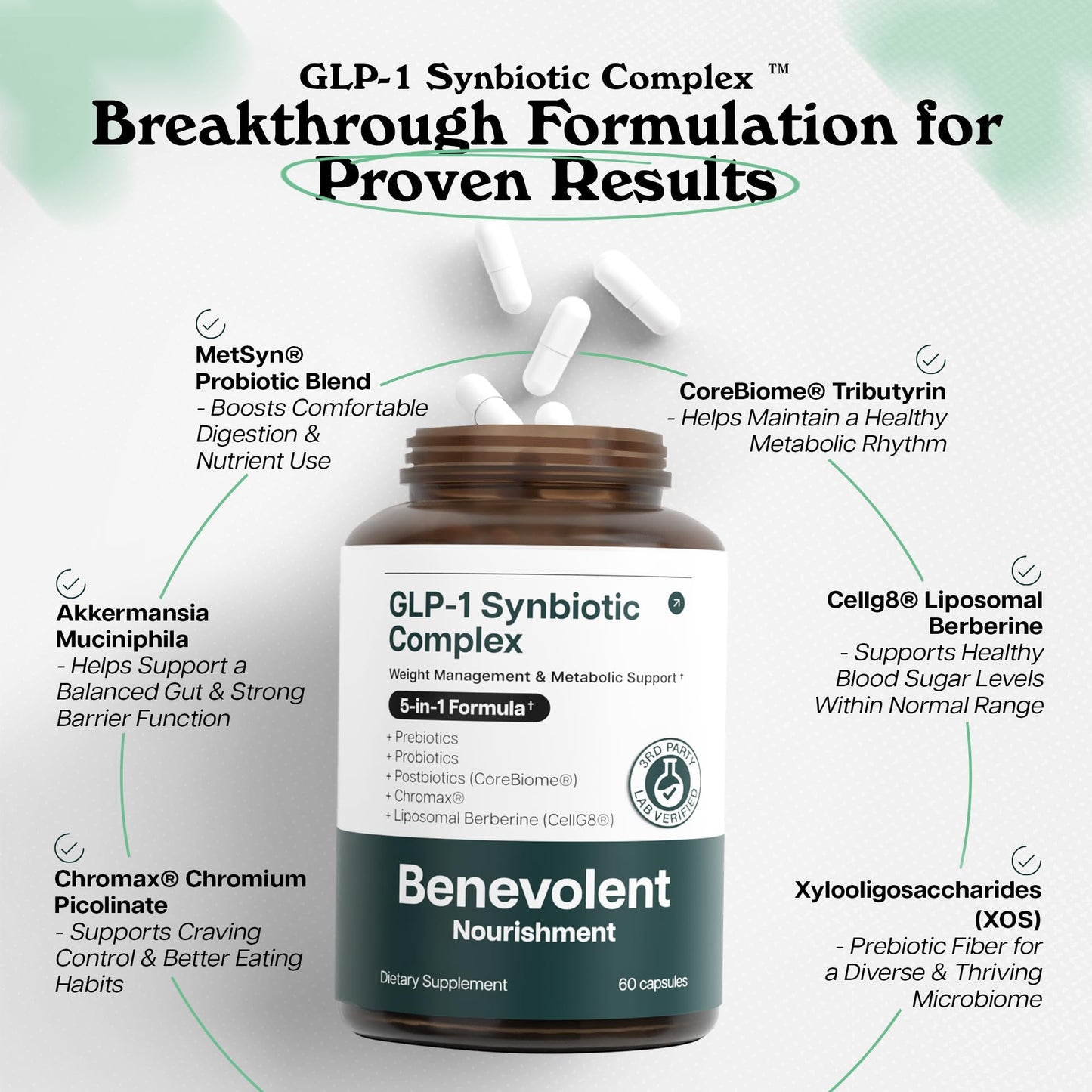 Benevolent Nourishment GLP-1 Support Capsule 60