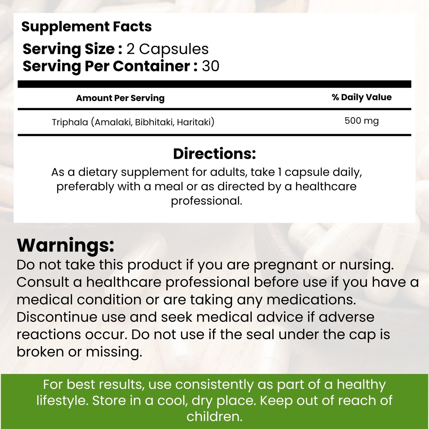 Modern Ayurvedic Centre Triphala Capsules, 120 Capsules