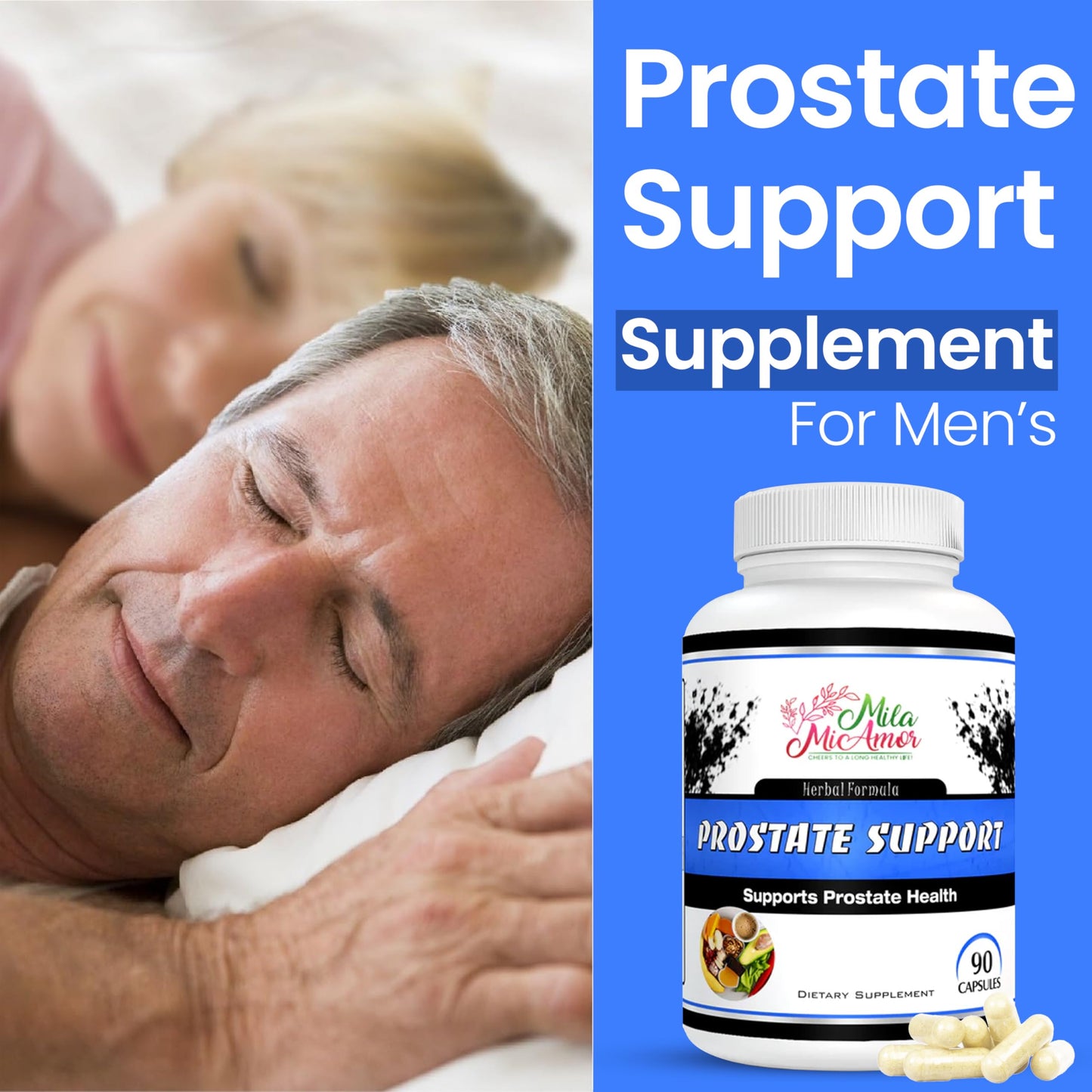 Mila Miamor Prostate Support Supplement for Men Capsules 90 Count
