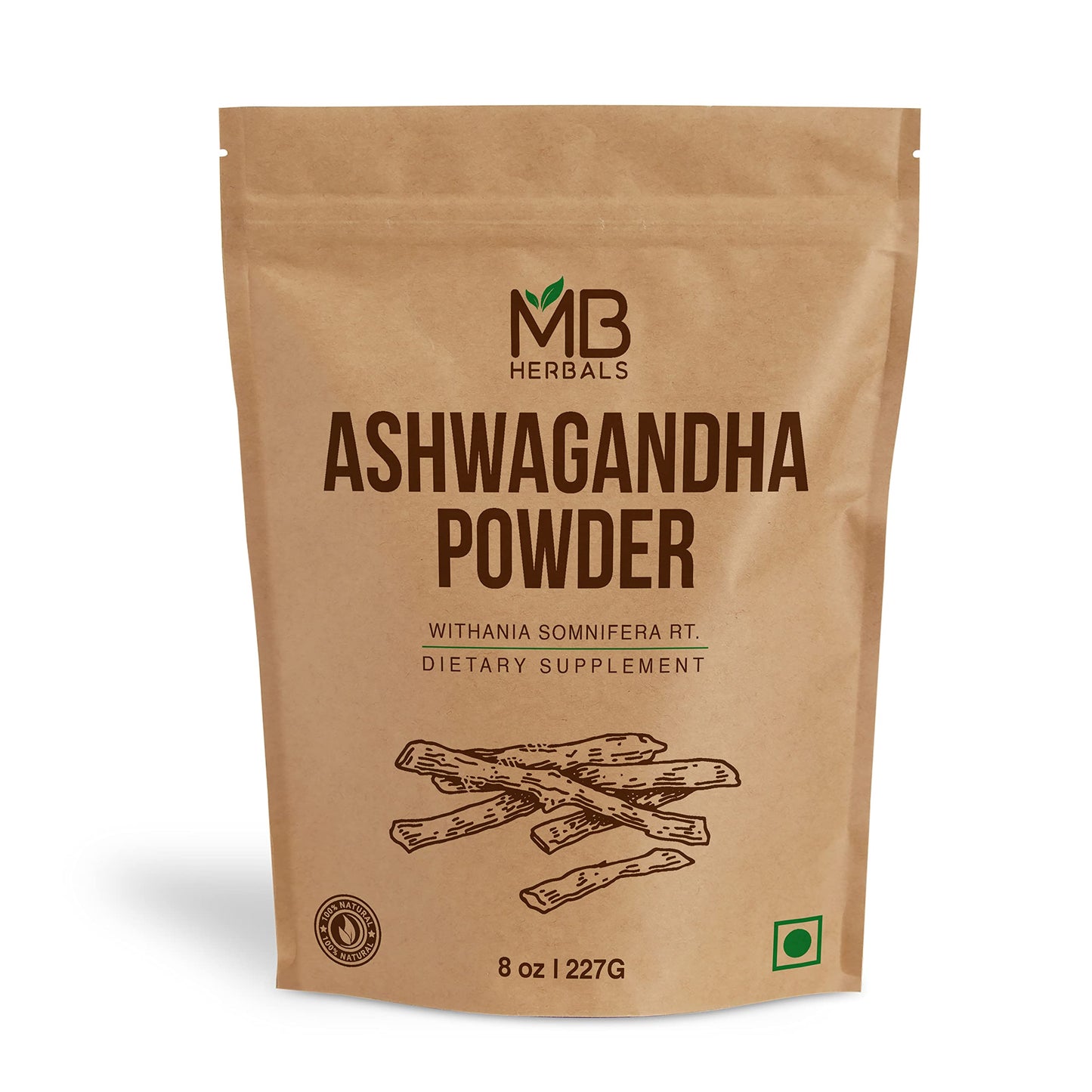 MB Herbals Ashwagandha Powder 8 oz