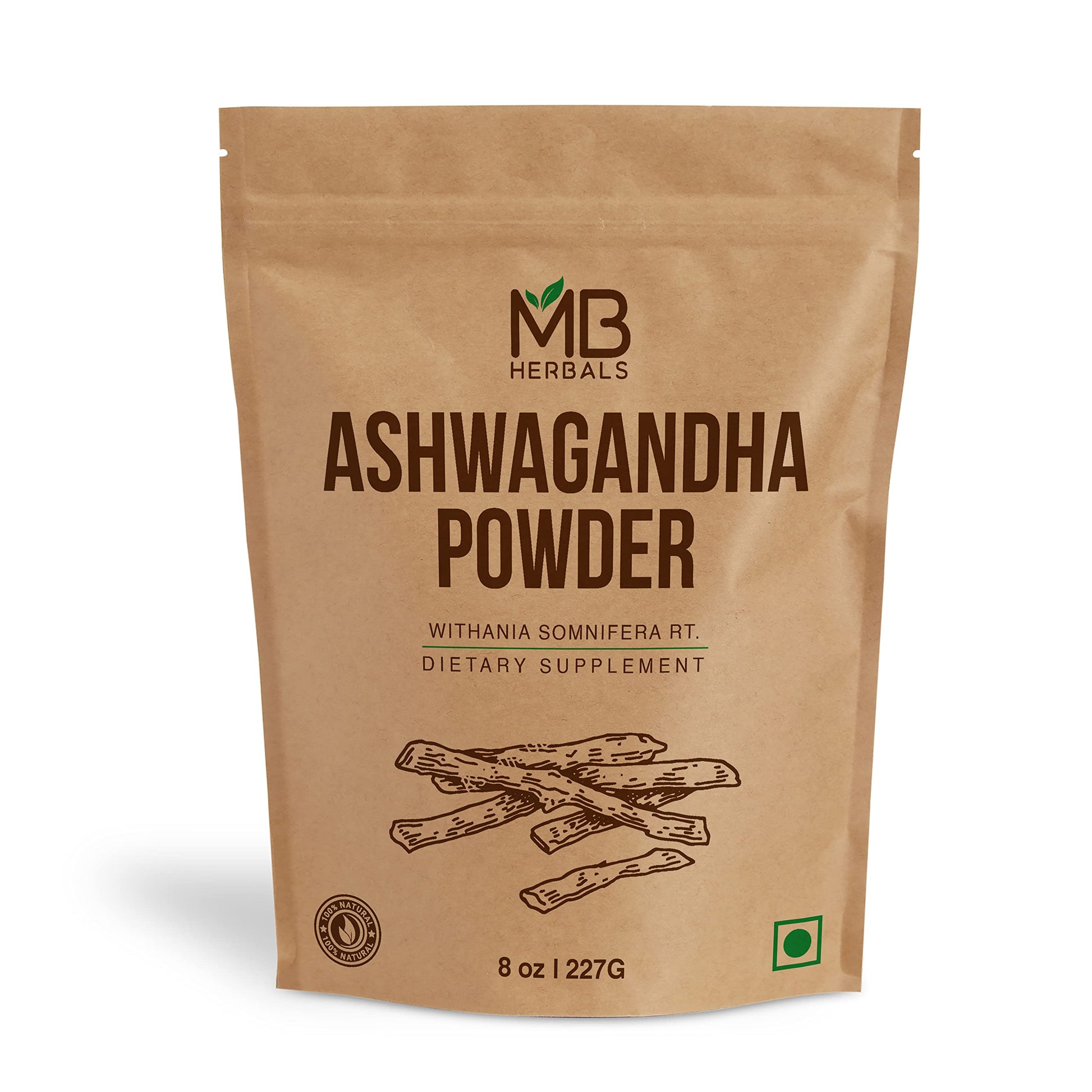 MB Herbals Ashwagandha Powder 8 oz