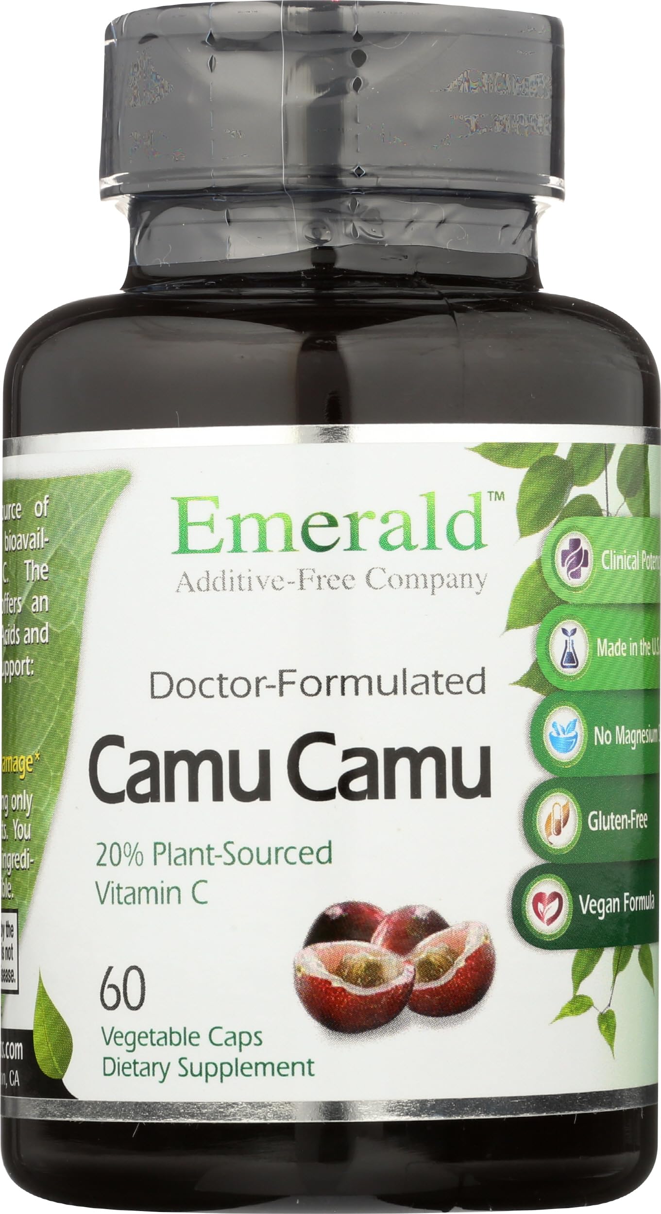 Emerald Labs Camu Camu Plant-Sourced Vitamin C, Bioflavonoids, Amino Acids & B Vitamins, 60 Capsules