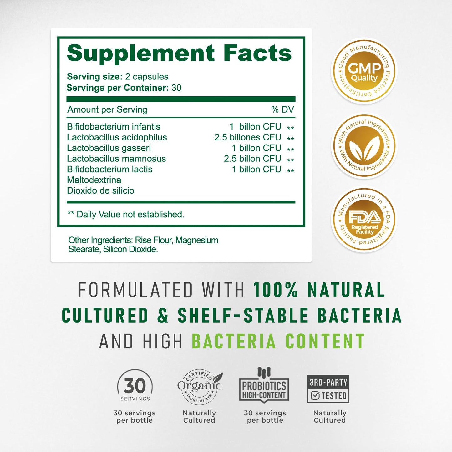 BACTICURE Bacterium Plus Capsules 120 Count