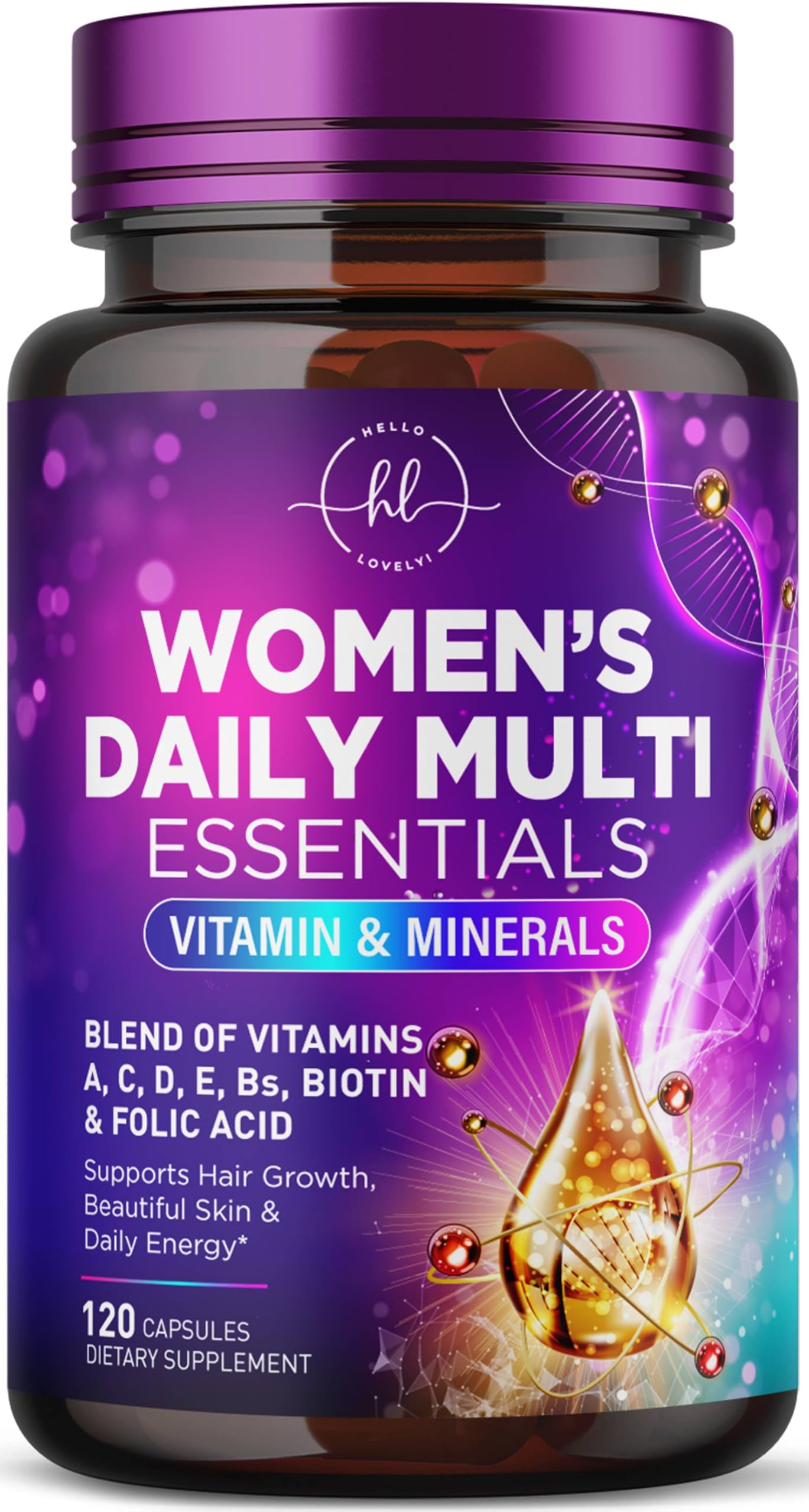 Hello Lovely! 3X Strength Daily Women Multivitamin Capsules 120