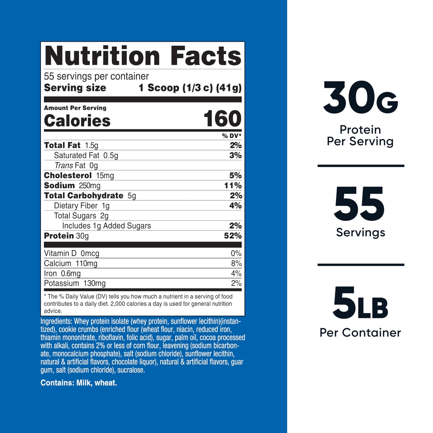 Nutricost Whey Protein Isolate (Cookies N Cream) Powder, 80 Servings