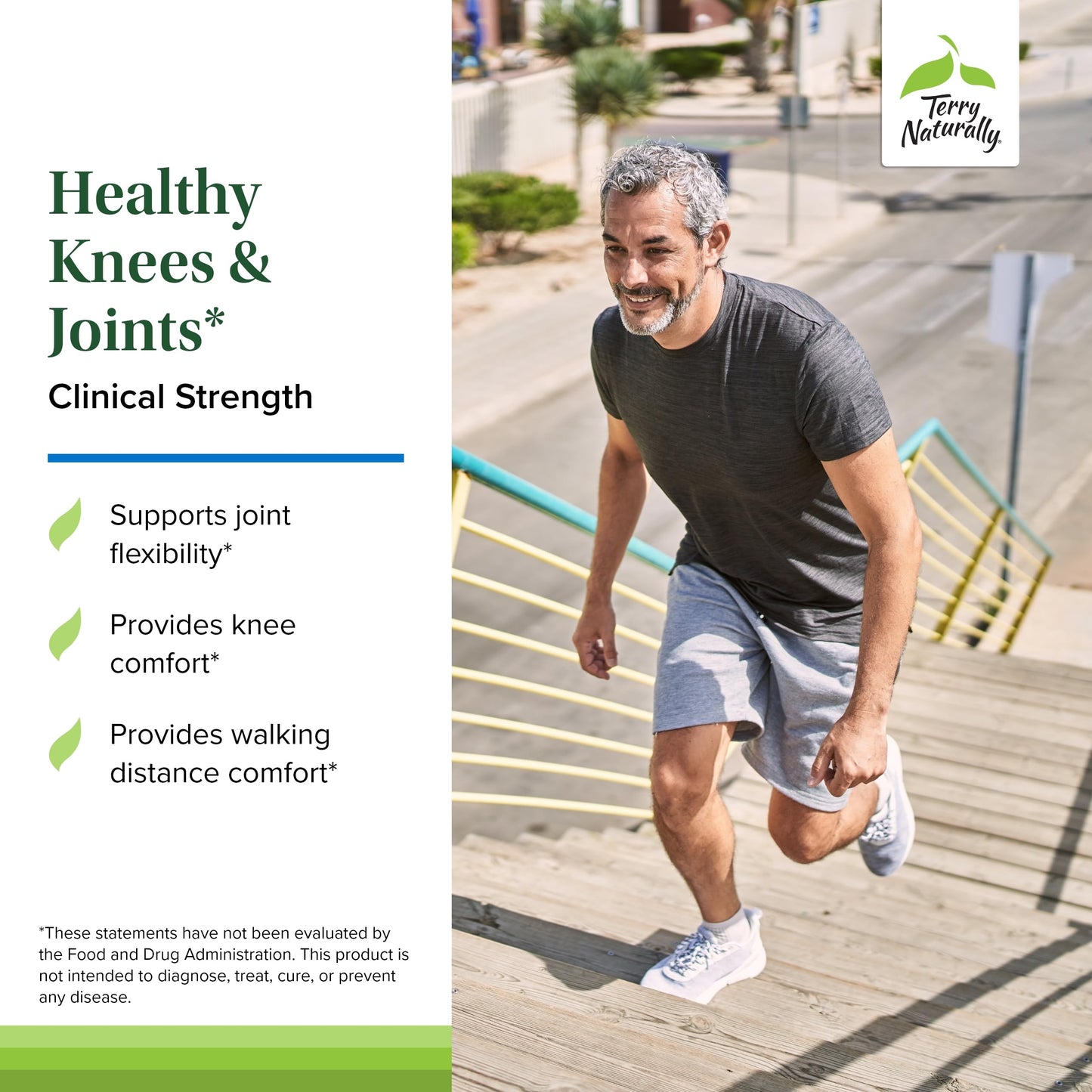 Terry Naturally Healthy Knees & Joints Dietary Supplement with Calcium Fructoborate, 60 Capsules