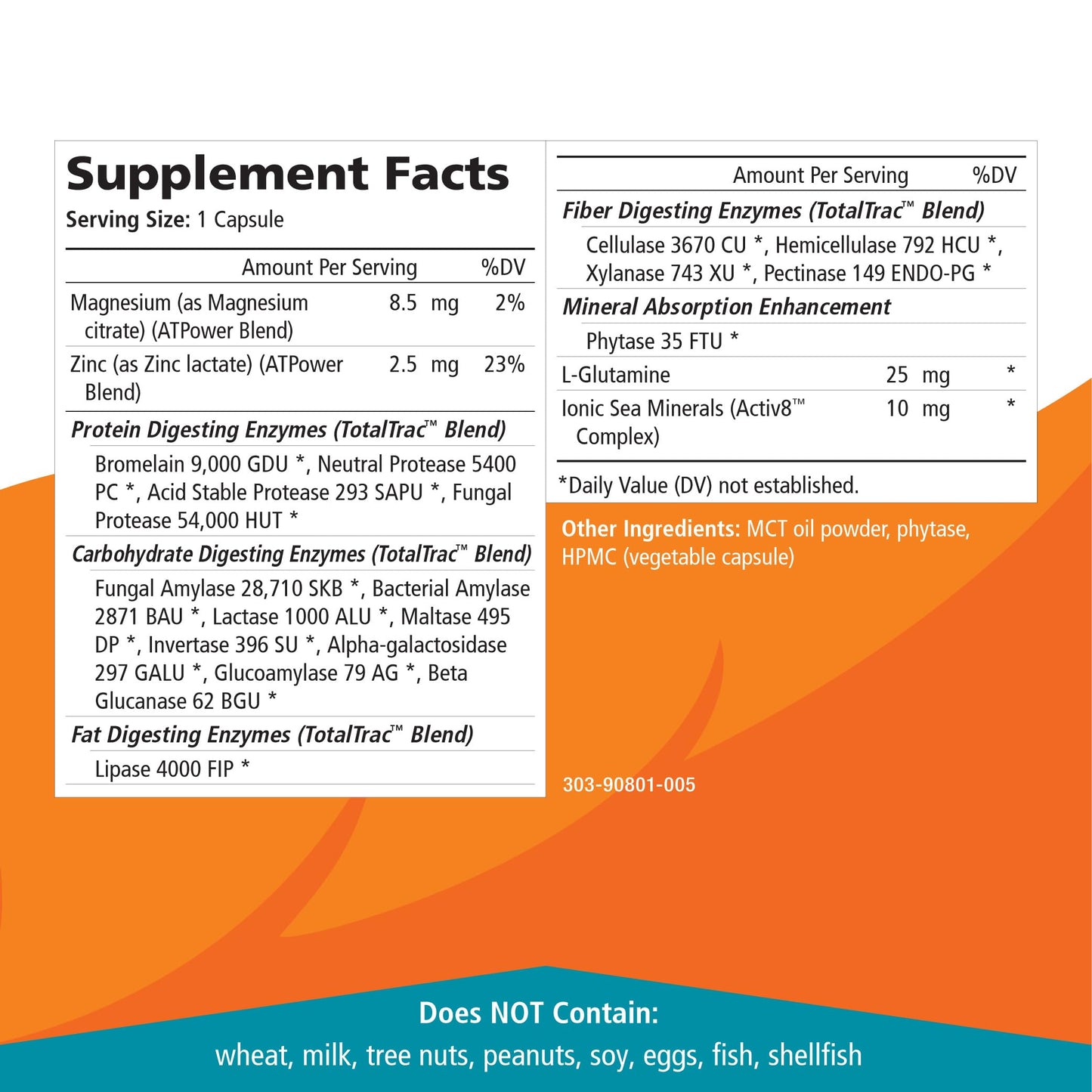 PURE ESSENCE LABS Real-Zymes VEGAN Digestive Enzymes Supplement with Probiotics, 30 Capsules