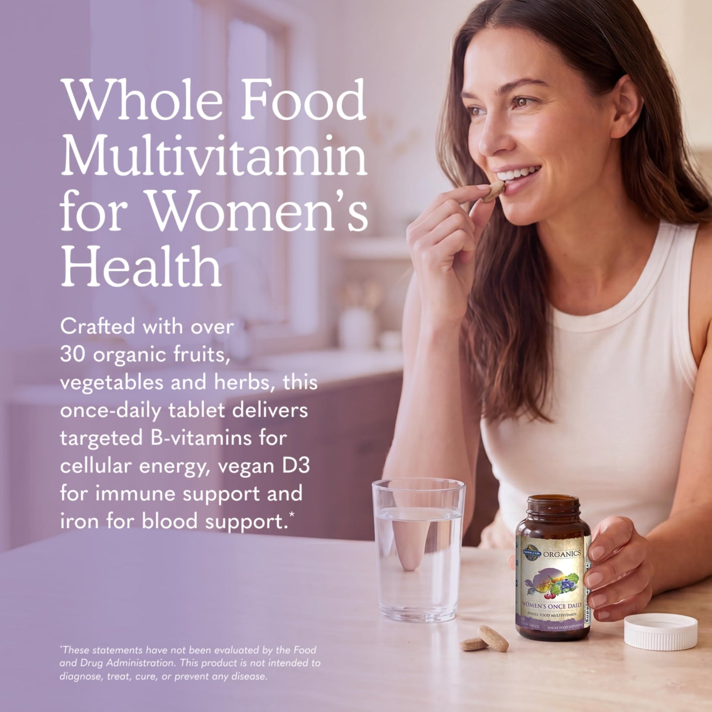 Garden of Life Organics Multivitamin for Women Tablet, 60 Tablets