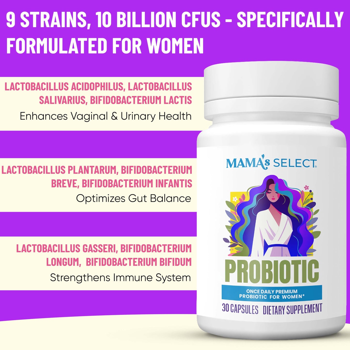 Mama's Select Prenatal Probiotics for Pregnant Women, 30 Capsules