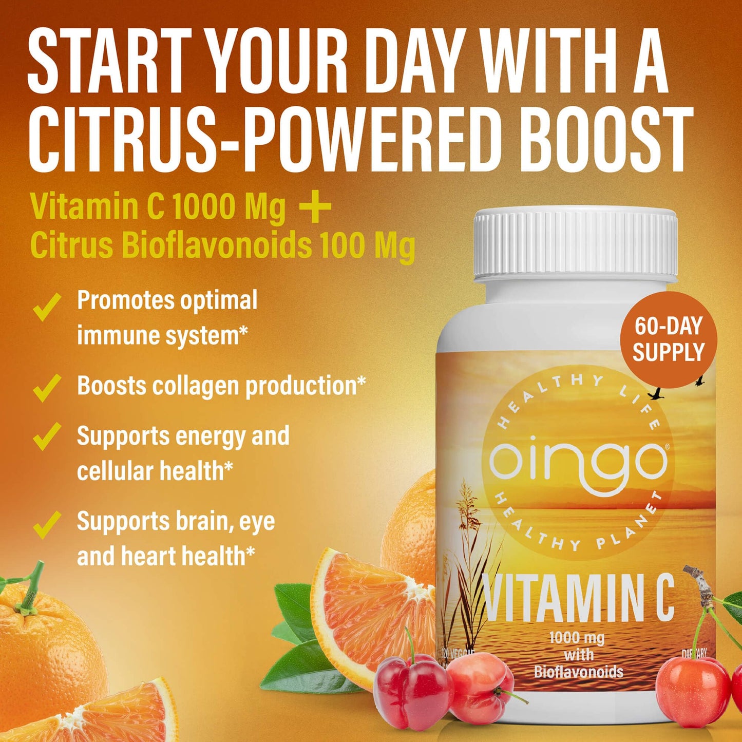 Oingo Vitamin C 1000mg Capsule, 120 Veggie Caps