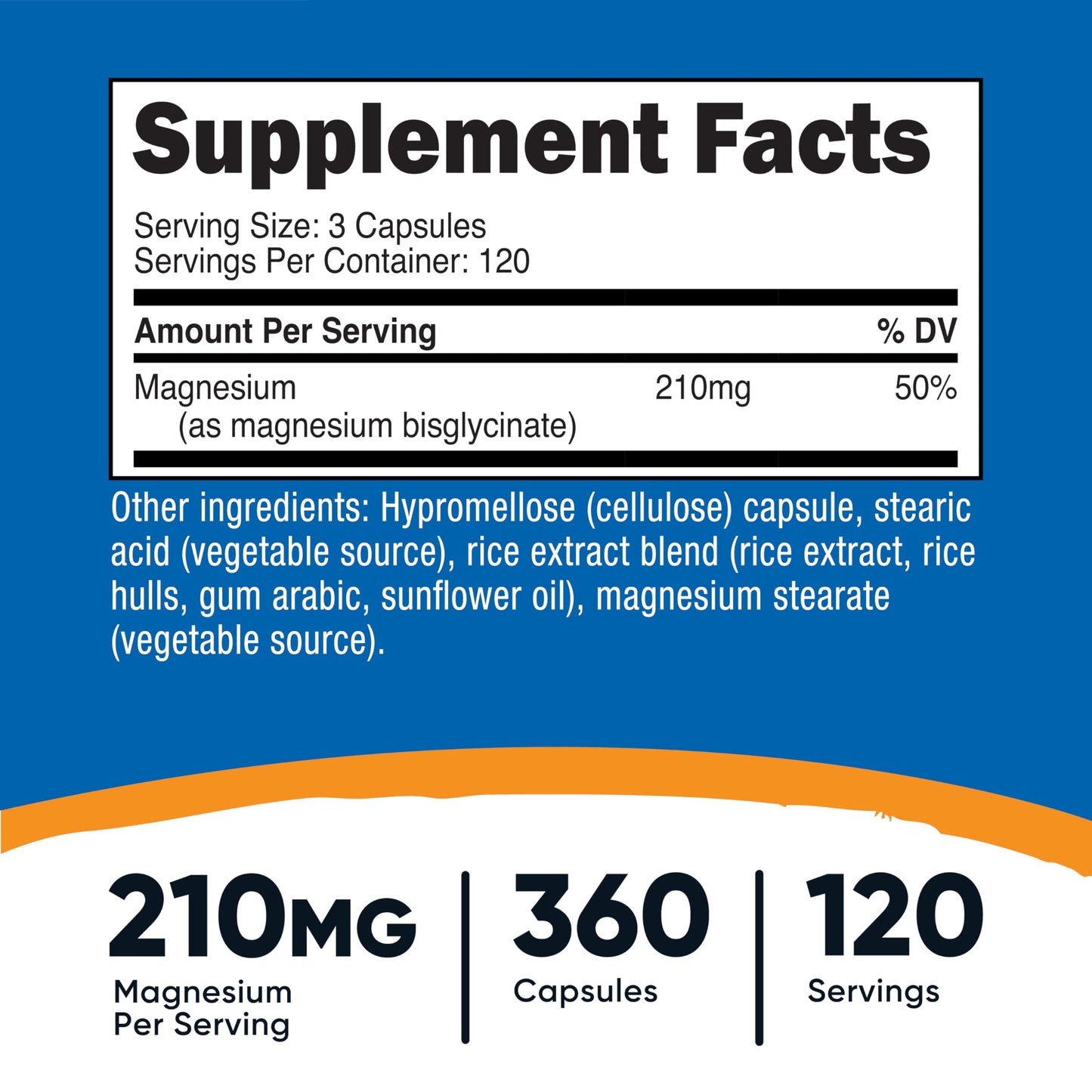 Nutricost Magnesium Glycinate Capsules 360 Count