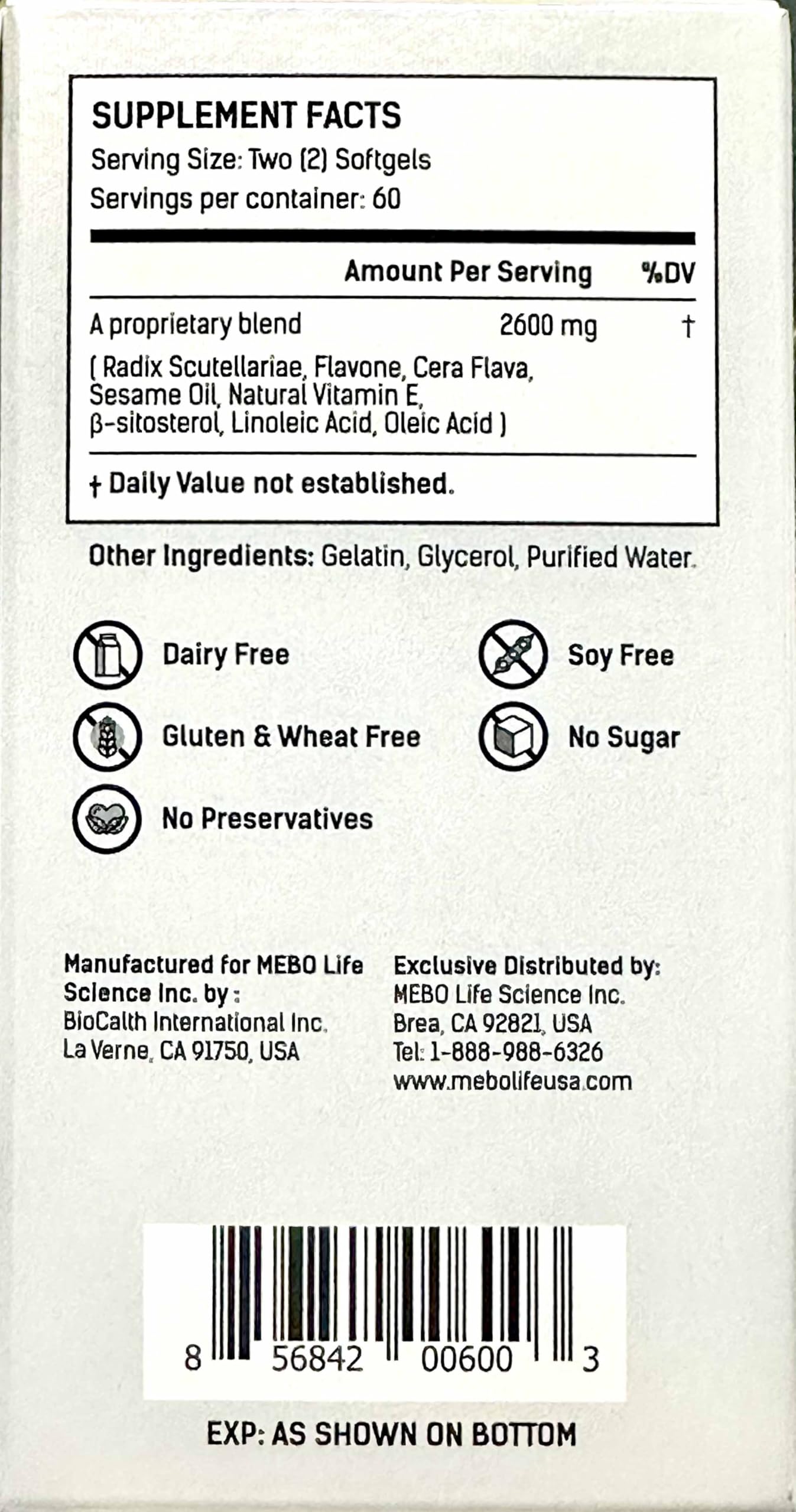 Mebo Life Science GI Regenerate Softgels 120