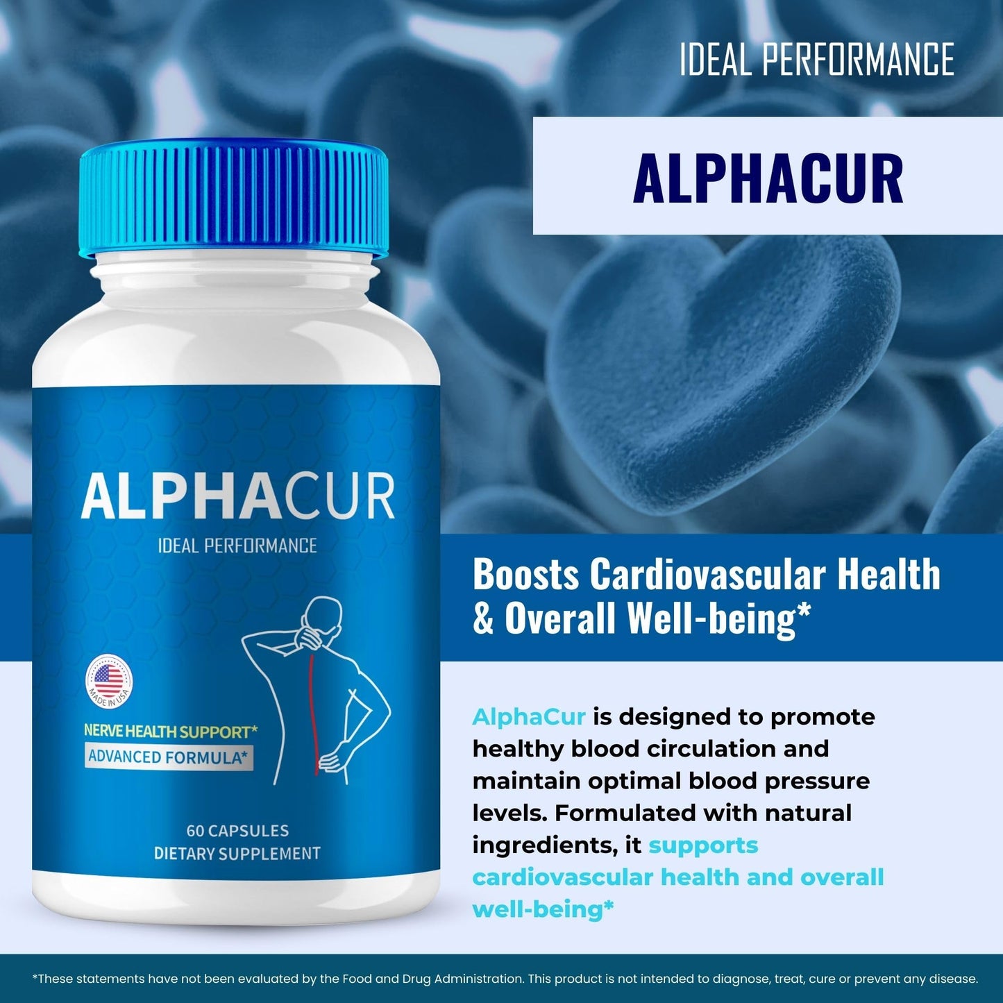 IDEAL PERFORMANCE AlphaCur for Neuropathy Advanced Formula Capsules 180 Capsules