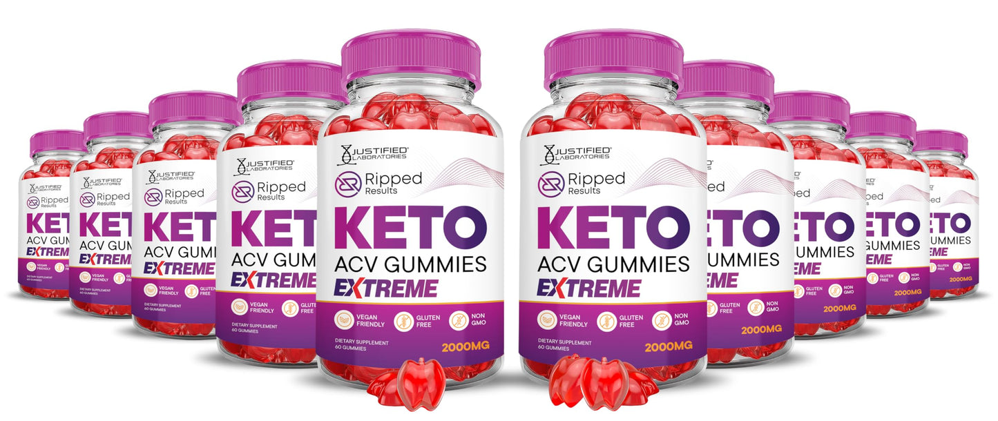 Justified Laboratories Ripped Results Keto ACV 600 Gummies