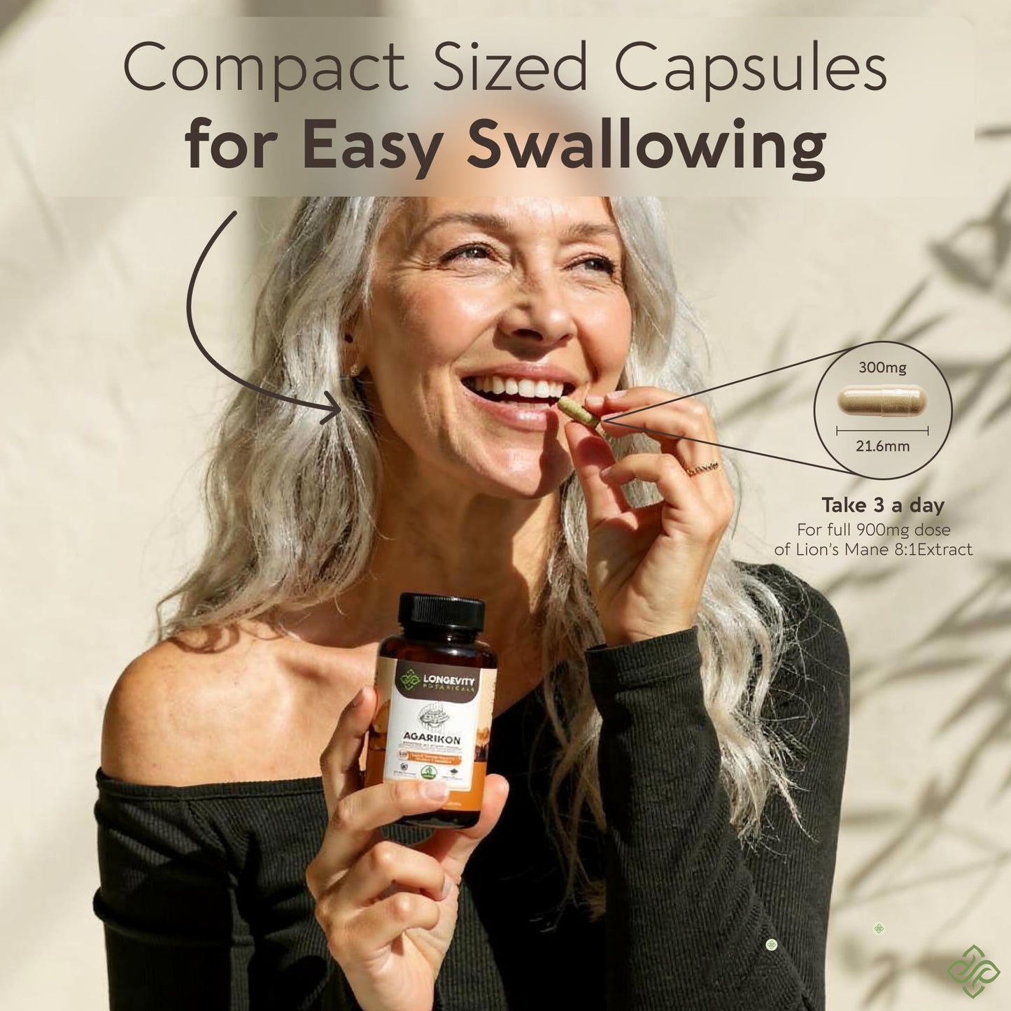 Longevity Botanicals Agarikon Mushroom Capsules 120 Count
